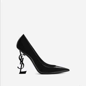 OPYUM PUMPS IN PATENT LEATHER WITH BLACK HEEL 37